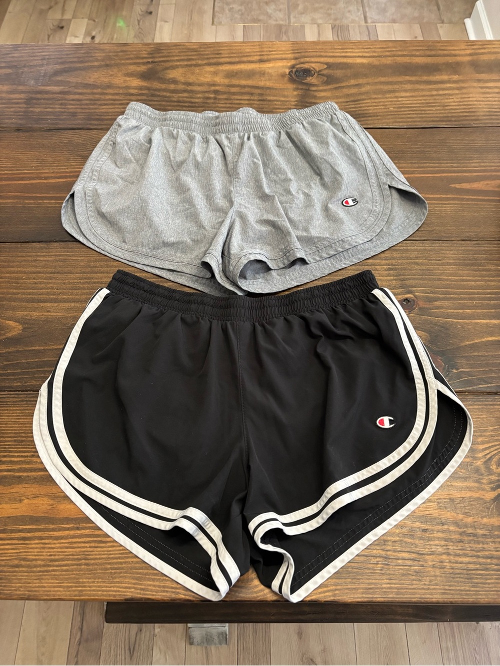 Champion Women's Athletic Shorts in Black & Gray
